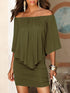 Mini Off Shoulder Sexy Dresses  Beach Casual Dress - ROUTINE FASHION